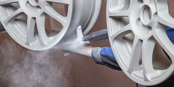 Applying White Powder Coating To Rims